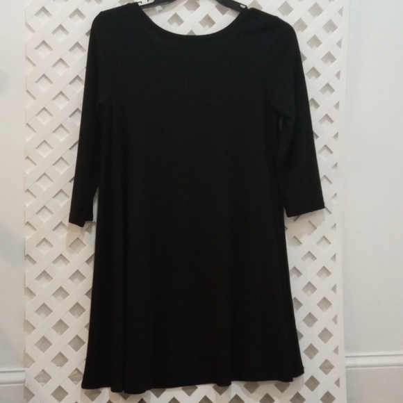 Leith 3/4 Sleeves Black Dress Size L - Picture 3 of 3